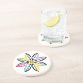 Dessous De Verre En Grès Feuille-Fleur moderne, abstrait (Côté)