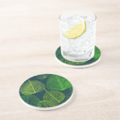 Dessous De Verre En Grès Feuilles biophiles esthétiques de squelette (Côté)