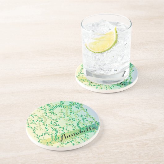 Dessous De Verre En Grès Feuilles dansants (Côté)