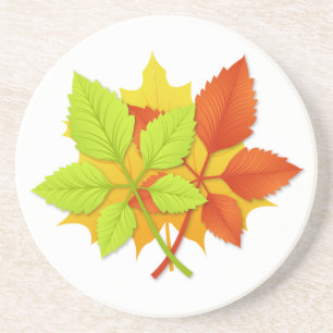 Dessous De Verre En Grès Feuilles d'automne