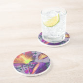 Dessous De Verre En Grès Feuilles d'automne à Lilac (Côté)