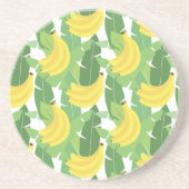 Dessous De Verre En Grès Feuilles De Banane Et Motif De Fruits (Devant)