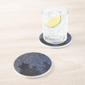 Dessous De Verre En Grès Feuilles de grès de teinte bleue complexe (Côté)