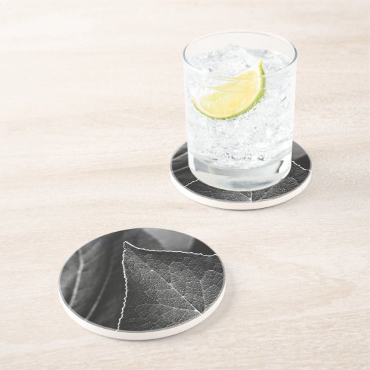 Dessous De Verre En Grès feuilles étant (Côté)