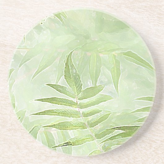 Dessous De Verre En Grès Feuilles Spirea - Art numérique (Devant)