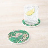 Dessous De Verre En Grès Feuilles tropicaux (Côté)