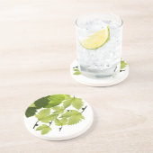 Dessous De Verre En Grès Feuilles verts de vigne (Côté)