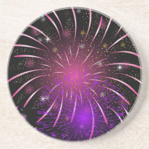Dessous De Verre En Grès Feux d'artifice 