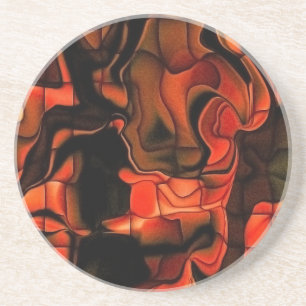 Dessous De Verre En Grès Fiery Jigsaw