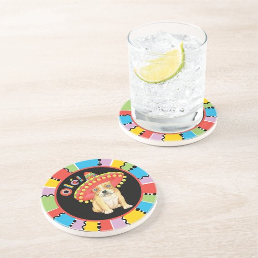 Dessous De Verre En Grès Fiesta Frenchie (Côté)