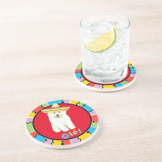 Dessous De Verre En Grès Fiesta Samoyed (Côté)
