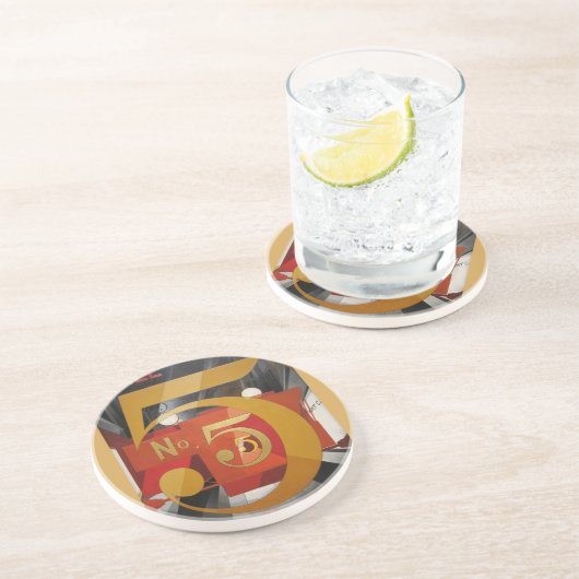 Dessous De Verre En Grès Figure de Cudern Art moderne (Côté)