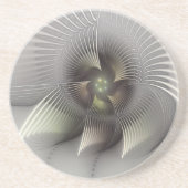 Dessous De Verre En Grès Figure frappante, Art Fractal Abstrait moderne (Devant)