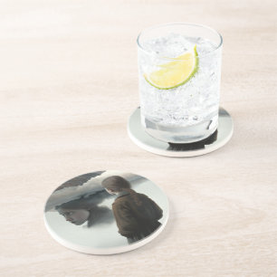 Dessous De Verre En Grès Fille avec des nuages