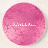 Dessous De Verre En Grès Fille chic glamour rose Anniversaire (Devant)