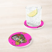Dessous De Verre En Grès fille crâne de sucre (Côté)