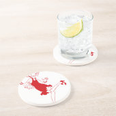 Dessous De Verre En Grès fille rouge (Côté)