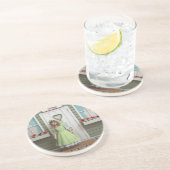 Dessous De Verre En Grès Fille Vintage (Côté)