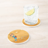 Dessous De Verre En Grès filles et chats (Côté)