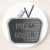 Dessous De Verre En Grès Film Noir (Devant)
