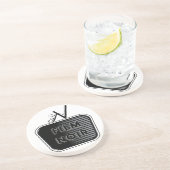 Dessous De Verre En Grès Film Noir (Côté)