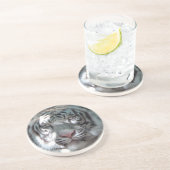 Dessous De Verre En Grès Fin blanche de tigre (Côté)