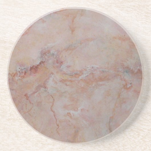 Dessous De Verre En Grès Finition en pierre de marbre rayé rose (Devant)