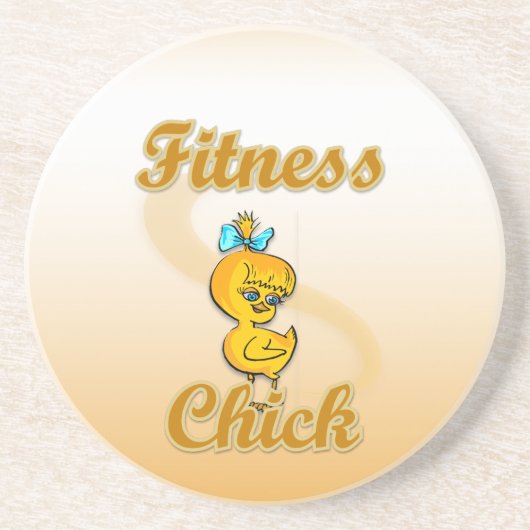 Dessous De Verre En Grès Fitness Chick (Devant)