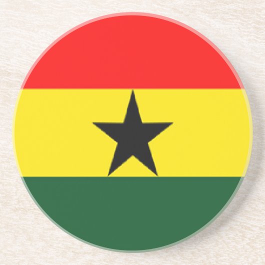 Dessous De Verre En Grès Flag du Ghana (Devant)