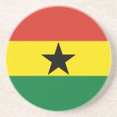 Dessous De Verre En Grès Flag du Ghana (Devant)