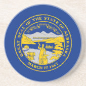 Dessous De Verre En Grès Flag du Nebraska (Devant)