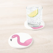Dessous De Verre En Grès flamant plumeux rose (Côté)