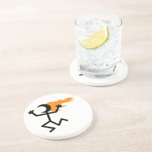 Dessous De Verre En Grès Flaming head