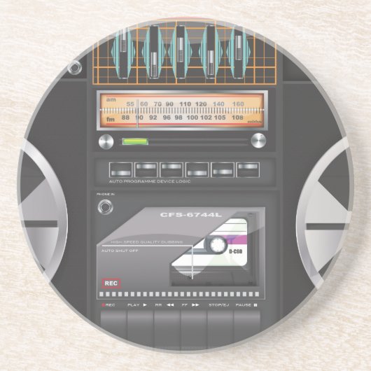 Dessous De Verre En Grès Flèche de ghetto Boombox (Devant)