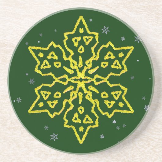 Dessous De Verre En Grès Flèche-neige en or (Devant)