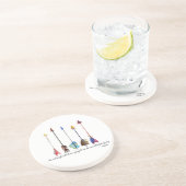 Dessous De Verre En Grès Flèche Psaume 91 (Côté)