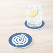 Dessous De Verre En Grès Flèche sur une cible ronde (Côté)