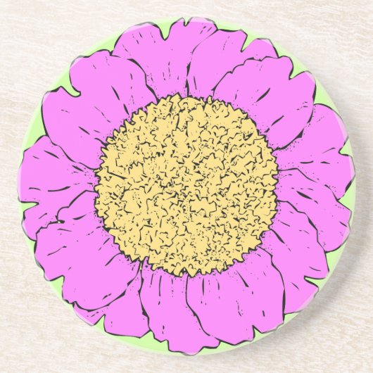 Dessous De Verre En Grès Fleur (Devant)