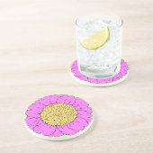 Dessous De Verre En Grès Fleur (Côté)