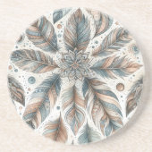 Dessous De Verre En Grès Fleur à Plumes (Devant)