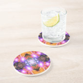 Dessous De Verre En Grès Fleur Abstraite (Côté)