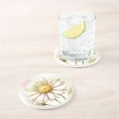 Dessous De Verre En Grès Fleur aquarelle moderne professionnelle Daisy (Côté)