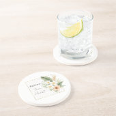 Dessous De Verre En Grès Fleur Blanche de Pêche Tropicale (Côté)