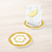 Dessous De Verre En Grès Fleur carrée avec épées en écaille de tortue (Côté)