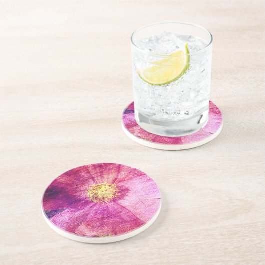 Dessous De Verre En Grès Fleur Cosmo (Côté)