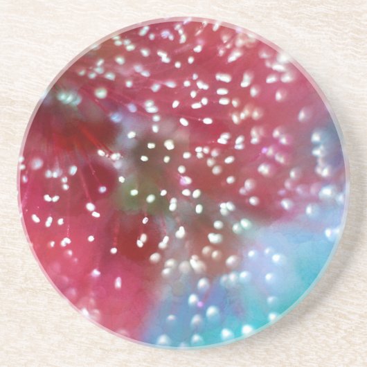 Dessous De Verre En Grès Fleur de brosse Abstraite (Devant)
