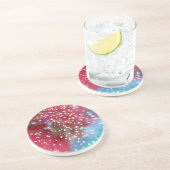 Dessous De Verre En Grès Fleur de brosse Abstraite (Côté)