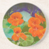 Dessous De Verre En Grès Fleur de capucine - Pastel botanique (Devant)