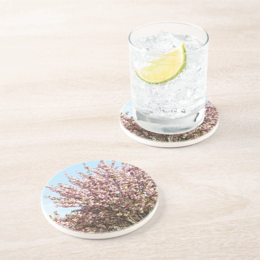 Dessous De Verre En Grès Fleur de cerise (Côté)