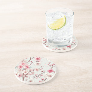 Dessous De Verre En Grès Fleur de Cerisier